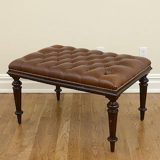 Ralph Lauren tufted leather top table