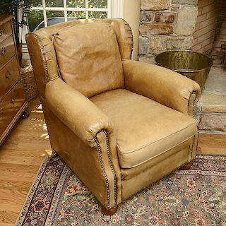 Ralph Lauren Home upholstered leather club chair