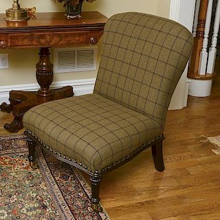 Ralph Lauren Home flannel upholstered chair
