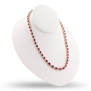 Ruby and Diamondت 14K Yellow Gold Necklace