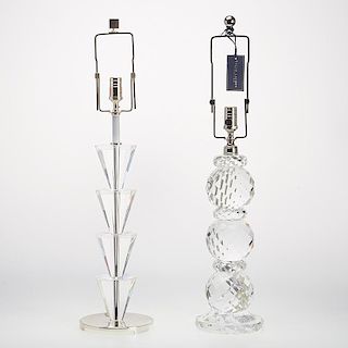 (2) crystal lamps, incl. Ralph Lauren "Daniela"