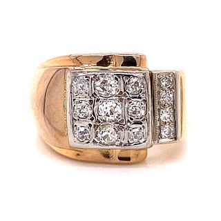 18k Diamond Retro Chevalier Ring