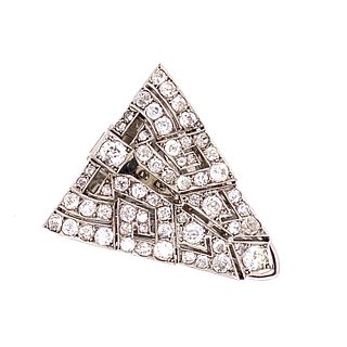 Platinum Art Deco Diamond Clip