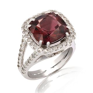 14K UNHEATED Purple-Pink Sapphire and Diamond Ring (GIA CERTIFIED)