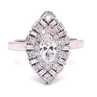 18k Marquise Diamond Ring