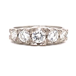 1920صs Platinum 5 Diamond Ring