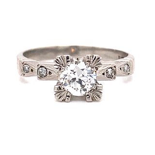 1920صs Platinumت Diamond Engagement Ring