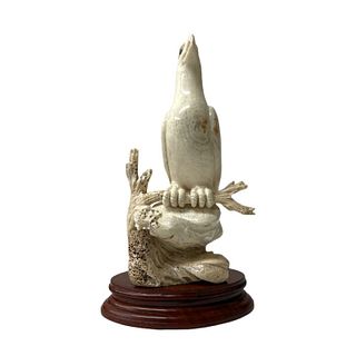 Carved Ivory Bird Sculpture