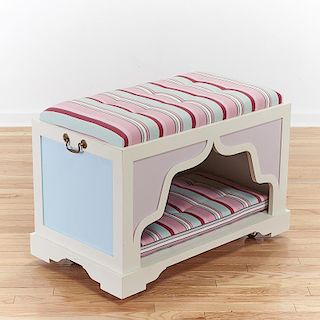 Designer custom paint decorated dog bed