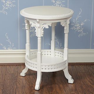 Ralph Lauren white painted side table