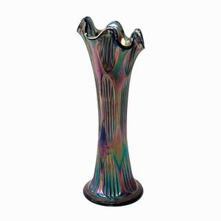 Iridescent Ruffle Vase