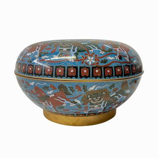 Chinese Cloisonne Bowl with Lid