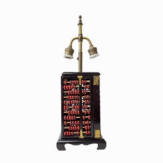 Vintage Chinese Abacus Lamp