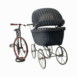 Antique Bike and Stroller Decorations