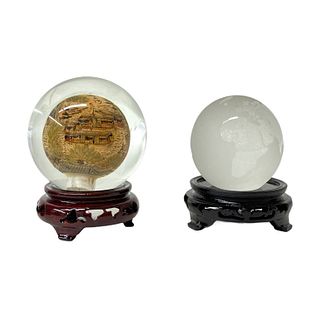 Pair of Glass Globes