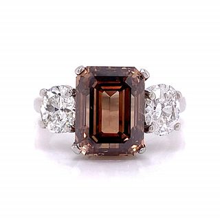 5.01 Ct. Fancy Brown Diamond Ring