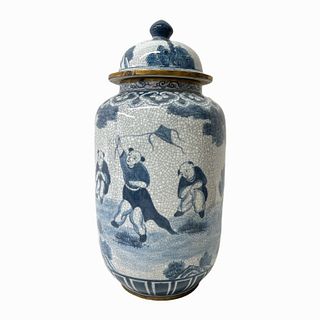 Hand Painted Large Taiwanese Vase