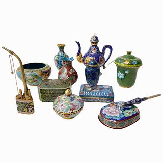 Lot of Chinese Cloisonne Assorted Pieces