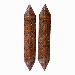 Pair of Indonesian Wood Shields