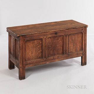 Oak and Pine Joined and Paneled Chest