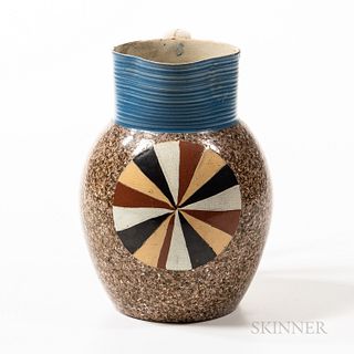 Slip-inlaid and Slip Shavings-decorated Pot/Pitcher