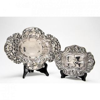 Two Art Nouveau Sterling Silver Bowls