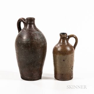 Two Charlestown Stoneware Bottles