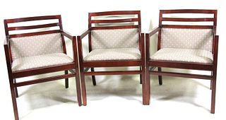 SET OF THREE MID-CENTURY STYLE ARMCHAIRS BY TAYLOR