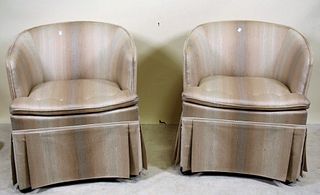 SET OF FOUR MARGE CARSON CLUB CHAIRS
