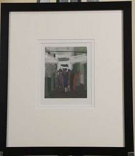 ATTRIBUTED TO ROTHKO FRAMED ASTRACT LITHO