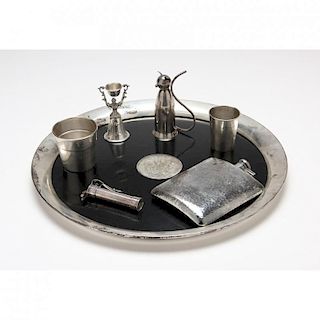 Seven Assorted Silver Drinking & Cocktail Accessories