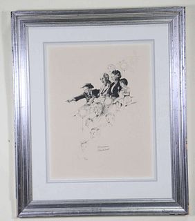 NORMAN ROCKWELL FRAMED AND MATTED PRINT