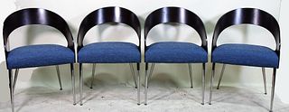SET OF FOUR "GLOBAL MARCHE" 8621 GUEST CHAIRS