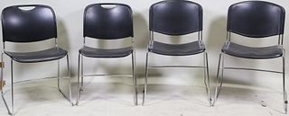MIXED LOT OF FOUR CONTEMPORARY BLACK CHAIRS
