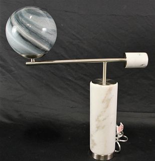 CONTEMPORARY PLANETARY STYLE MARBLE LAMP