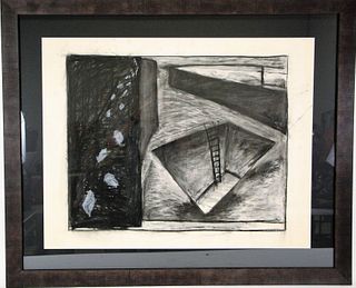 LAURENT BOCCARA "HOLE WITH LADDER" CHARCOAL