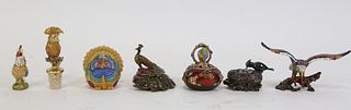 MIXED LOT OF SEVEN BIRD JEWELRY BOXES
