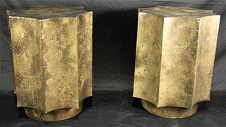 PAIR OF METAL ACCENT TABLES