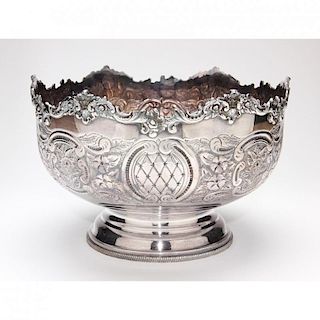 Vintage English Silverplate Punch Bowl