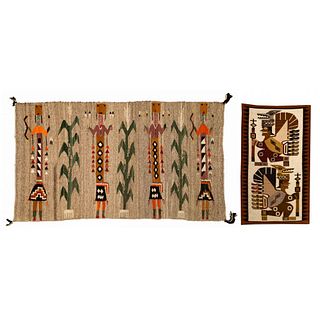 Native American Indian Navajo Yei and Mexican Rug Assortment