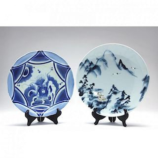 Two Japanese Porcelain Chargers