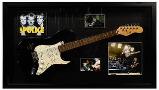 Multi-Signed 'The Police' Guitar PSA Certified
