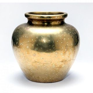 Large Japanese Gilt Bronze Urn
