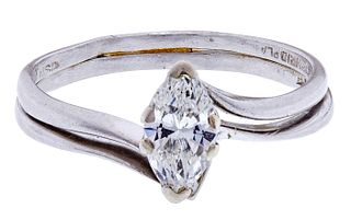 Platinum and Diamond Engagement and Wedding Ring