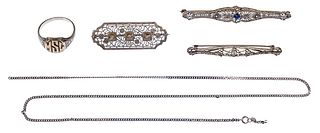 14k and 10k White Gold Jewelry Assortment