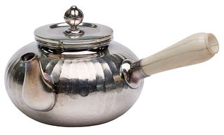 Japanese Silver Yokode Kyusu Teapot