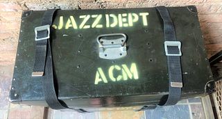 Vintage 1950's Jazz Band Rolling Trunk 