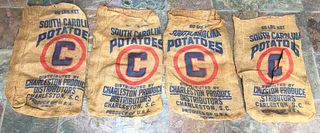 Vintage Potato Sacks with Advertising 