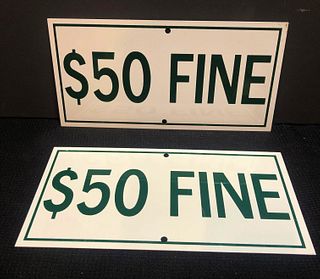 Pr Vintage Metal Signs $50 fine 