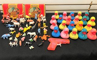 Collection Vintage Toy Animals Ducks 